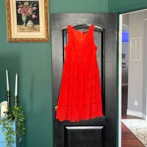 Orange lace dress